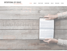 Tablet Screenshot of intentionalbygrace.com